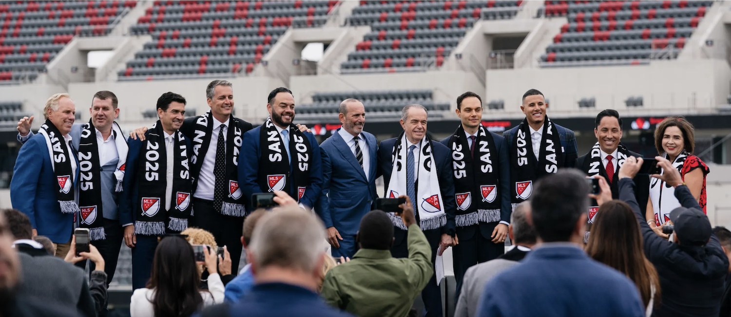 The ownership team of the new MLS team San Diego FC at Snapdragon Stadium